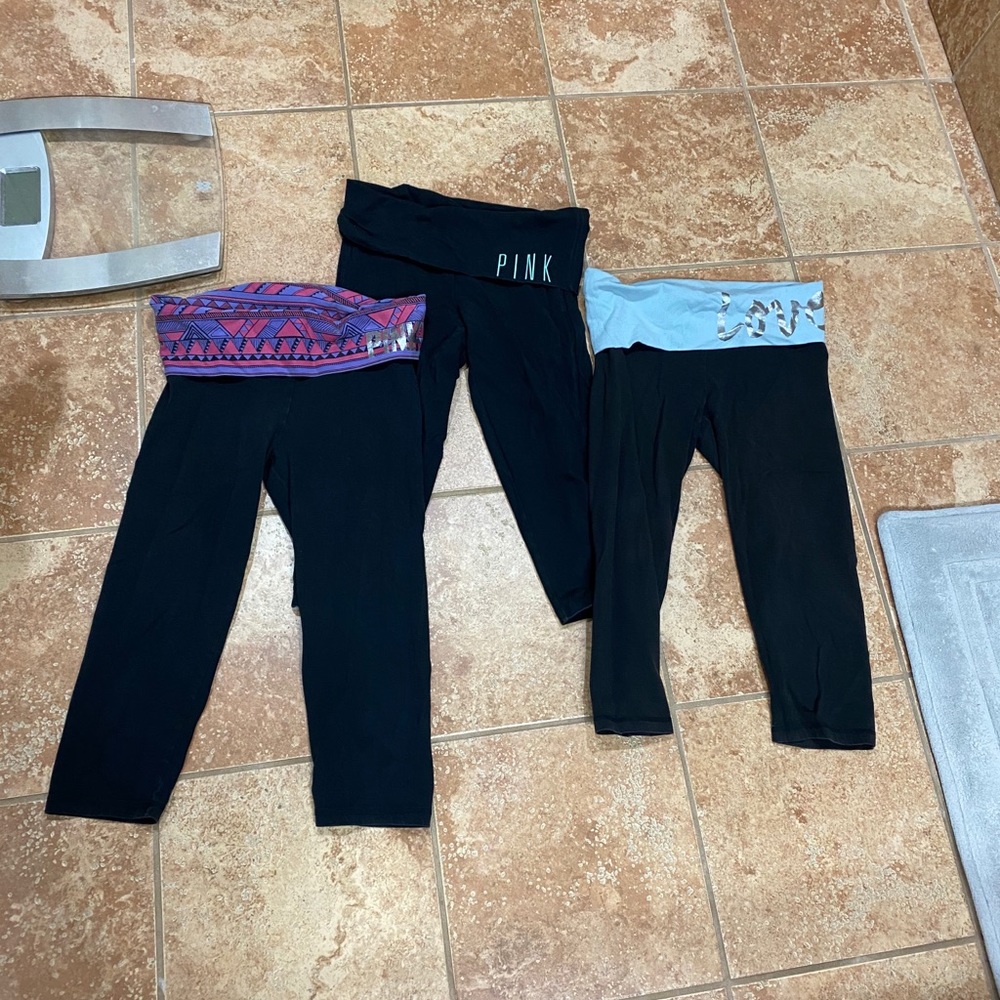 Quarter length Victoria’s Secret pink leggings